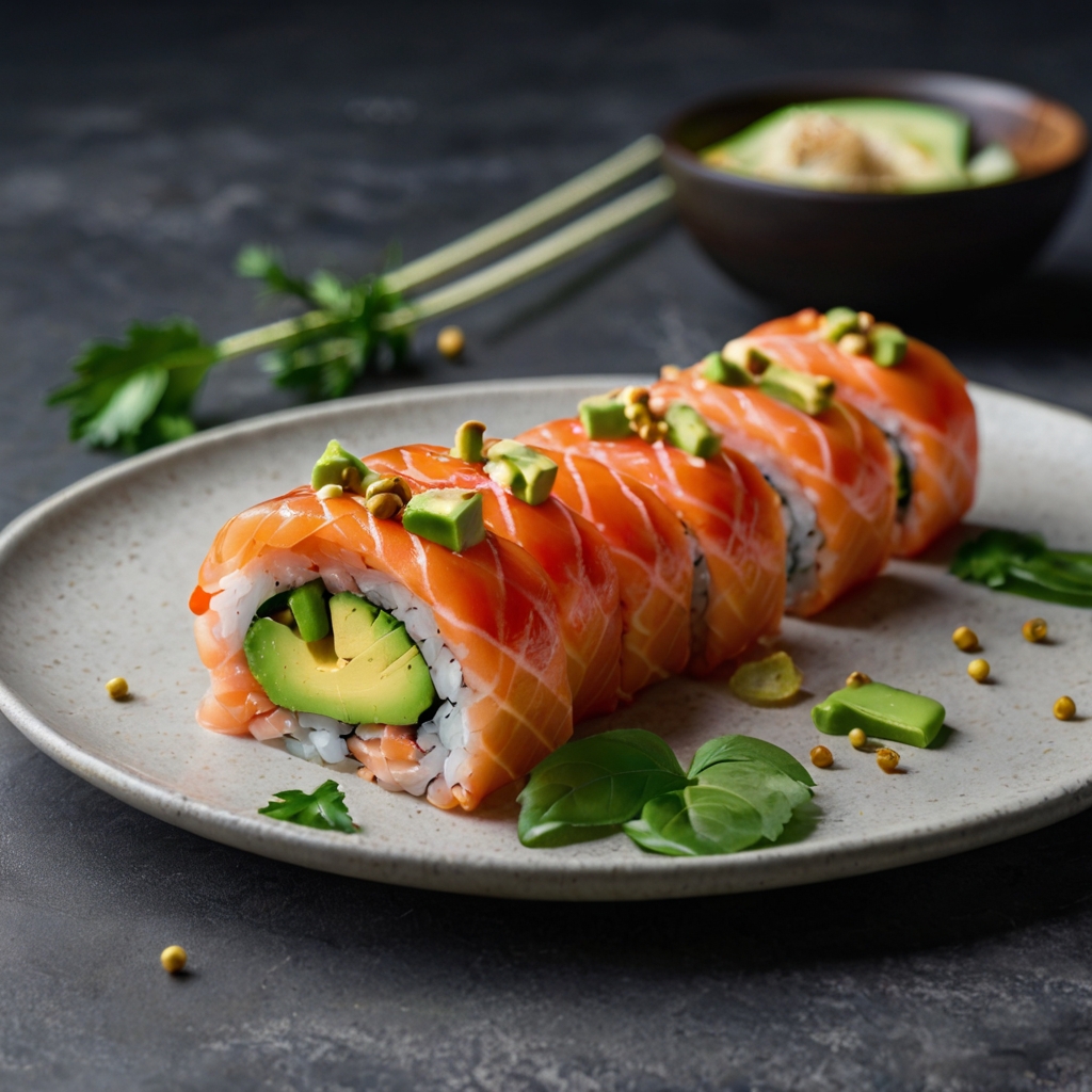 Flying Salmon roll (10 bitar)